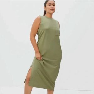 Everlane Long Weekend Green Tank Midi Dress